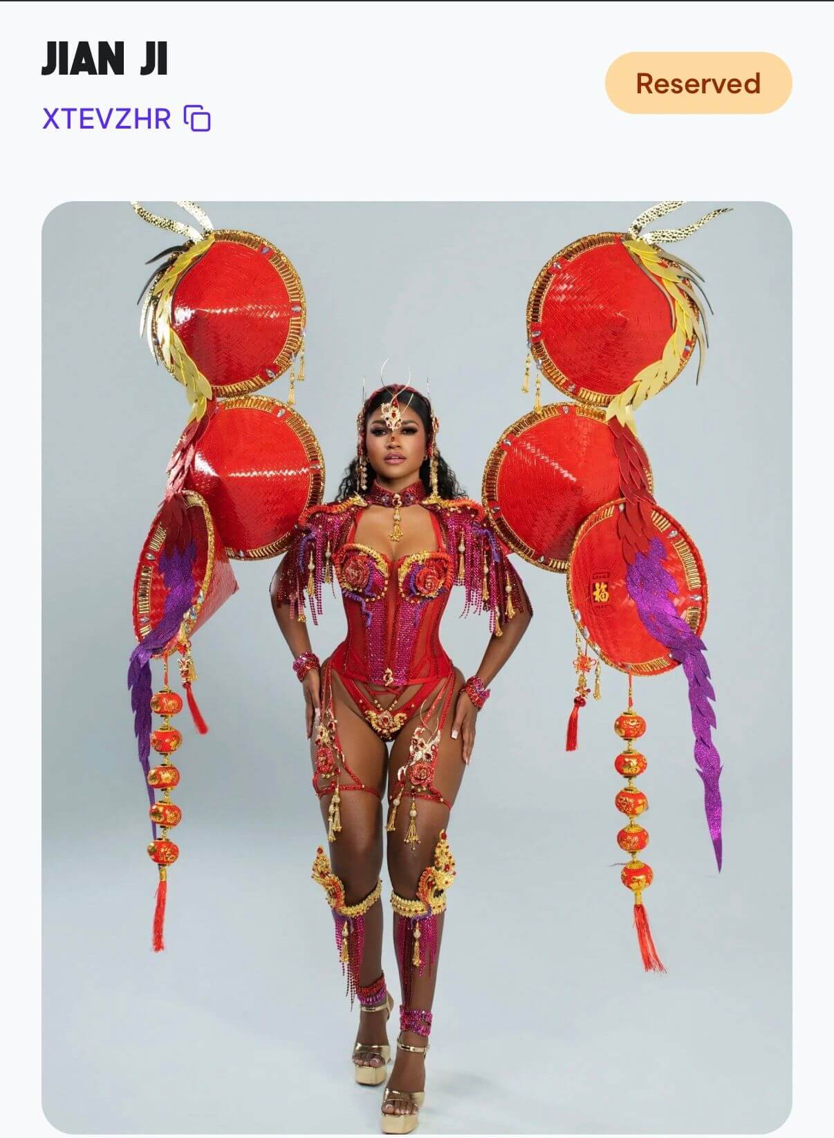 Spirit Mas Jian Ji Backline Female Costume