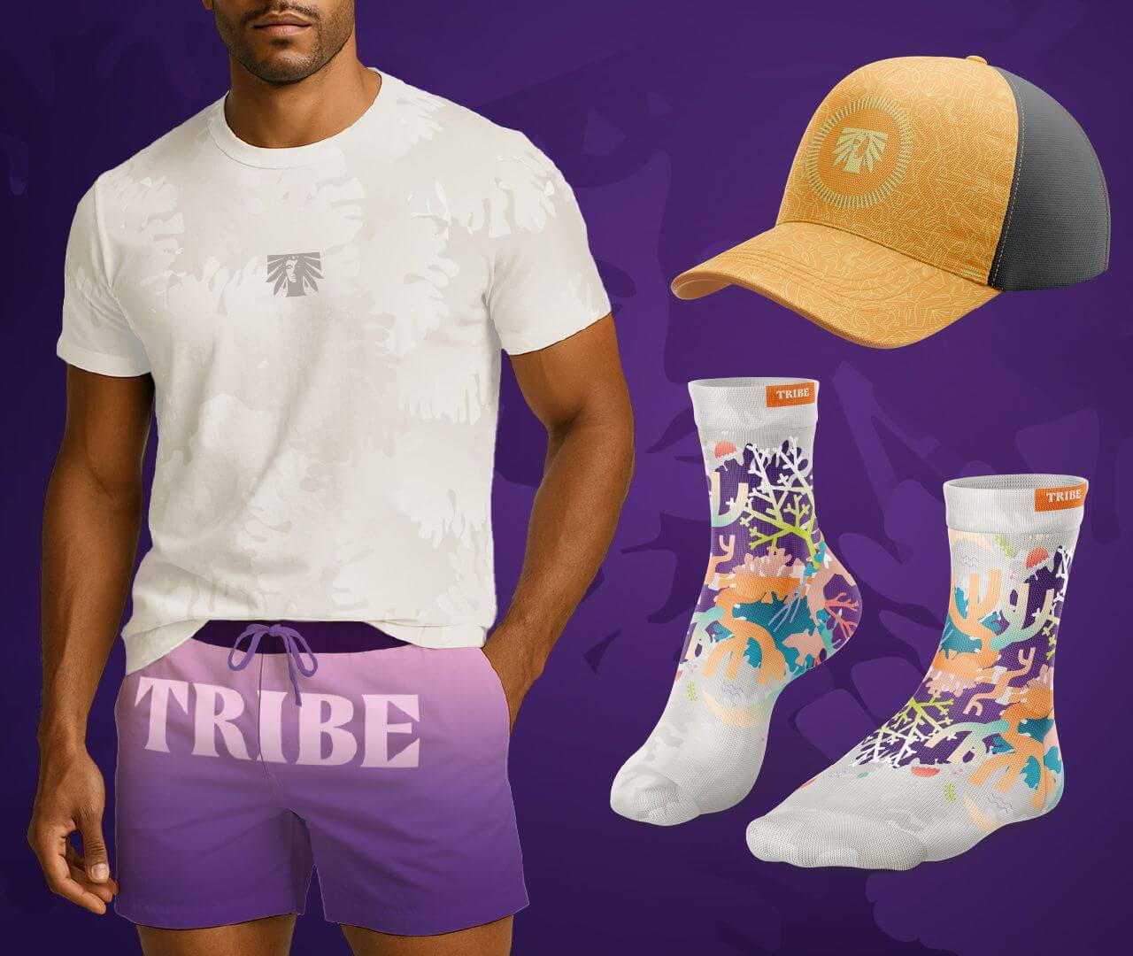 Tribe Revel Male Purple Male Costume
